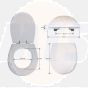 Porcher Veneto Toilet Seat and Cover with Hinges 67002497108