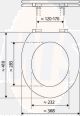 Pressalit 3000 Dark Blue 40515 7 Toilet Seat andf cover with B13 Hinges 190108-B13 / 570859032249