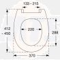 Pressalit Calmo 556273-BZ5999 Toilet seat with lid pergamon