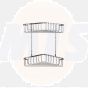 Croydex QM263841 large 2 Tier Corner Basket (New)