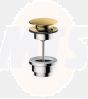 RAK Brass Universal Clicker Waste In Brushed Gold RAKCCW008G Bathroomsuites