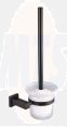 RAK Cubis Toilet Brush In Black RAKCUB9908B Bathroomsuites