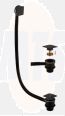 Sq Bath Clicker Waste And Overflow In Black RAKL9022SQB Bathroomsuites