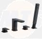 RAK Moon 4 Hole Dm Bsm Black RAKMOO3013B Bathroomsuites