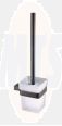 RAK Moon Toilet Brush In Black RAKMOO9908B Bathroomsuites