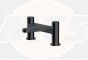 RAK Petit Round Deck Bath Filler In Matt Black RAKPER3004B Bathroomsuites