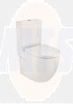 Roca Meridian-N Compact back to wall close-coupled WC with dual outlet A342248000