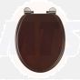 Roper Rhodes Traditional Toilet Seat and Cover with Fittings in  Mahogany 8081MSC
