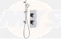 Round Shower Pack 8 - Sphere Slim Plate Single Outlet & Riser Kit DICMP0068
