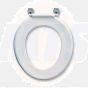 Toilet seat Armitage Shanks Toilet Bakasan toilet seat  with stainless steel rod and chrome plated pillar hinges S406301