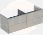 Geberit ONE cabinet for washbasin, with four drawers: Washbasin width=135cm, H=50.4cm, T=47cm, greige / matt coated  505.266.00.7