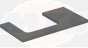 Geberit ONE washtop, left cut-out, for lay-on washbasin: B=90cm, H=3cm, T=47cm, lava / matt coated  505.303.00.3