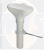 Viega funnel 113698 DN 40 x 240 mm, white plastic, with adjustable tube and wall bracket
