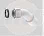 Sanit 01.173.00..0000 Outlet bend with cap nut + 2C conical ring