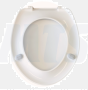 Celmac / Wirquin Rondo Standard Close Toilet Seat & Cover With Stainless Steel Hinge Bottom Fix White SRD18WH