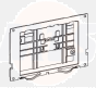 Push plate bracket for TREND ISO push plates and pre-2016 820/980mm (K201) cisterns ABSP-20-0112