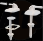 Alcadrain Panty pro A60 P0009-ND, a toilet seat hinge set made of ABS plastic. This set is designed for the Alcadrain A60 WC seat. 