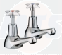 Swan Cross top bath pillar taps 3/4