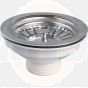 Wirquin.Stainless.steel.basket.strainer.waste.without.overflow.suitable.for.90mm