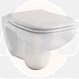 Square Standard Close toilet seat with hinges in stainless steel