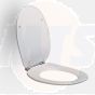 Standard toilet seat incl. hinge in stainless steel 896