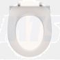 Standard toilet seat without cover with incl. hinge in stainless steel