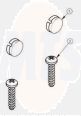 IDEAL STANDARD GEN 4 HINGED ARM SCREW & CVR PACK POLS/S SV117my