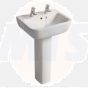 Ideal Standard  Tempo 55cm pedestal basin - two tapholes   T058701