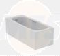 Ideal Standard  Ideal Standard i.life 170 x 70cm rectangular bath with grips - no tapholes  T477801
