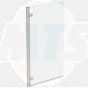 Ideal Standard  IS i.life 815 Hinged Angle Bathscreen Left Hand with Idealclean clear glass - bright silver finish  T4885EO
