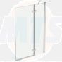 Ideal Standard  IS i.life 1000 2 Panel Bathscreen 400 + 600 Right Hand with Idealclean clear glass - bright silver finish  T4886EO