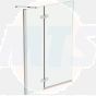 Ideal Standard  IS i.life 1000 2 Panel Bathscreen 400 + 600 Left Hand with Idealclean clear glass - bright silver finish  T4887EO