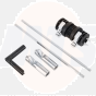 Ideal Standard WB9W Wall Hung Fixation Kit  233mm Rod Bar Length TT0299327 WB9W