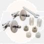 Ideal Standard  Chrome Concept Air Slim / Tesi Thin Toilet Seat and Cover Hinge Set  Soft Close TV04767