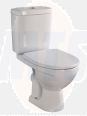 Twyford Refresh RE7815 toilet seat with cover and hinges White/Stainless Steel B87523