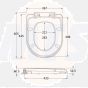 Universal D Shape toilet seat and Cover Standard Close 124471