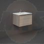 RAK Joy Uno Wh 1 Drawer Vanity 60Cm In Grey Elm UNOWH060EGY Bathroomsuites