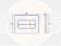 Valsir Concealed Toilet Flush Cistern Push Button ABS 215x145 Mechanical Concealed Toilet Flush Parts VS0872635