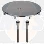 Viega Tempoplex Trim cover chrome- Ø 112 mm  · screw spacing 80 mm  · incl. 2 pcs. Fixing screws  ·581 633  · Model 6958.99  ·
