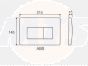 VS0871301 VALSIR FLUSH PLATE WHITE LENGTH 215 X HEIGHT 145 MM