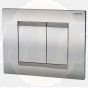 Shiny Chrome Essential dual flush control plate Wirquin Essential Chrome Flush Plate - 55950009