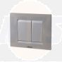 Wirquin Matt Chrome Essential dual flush control plate -55720349