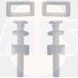 Wirquin Plastic fixing set for toilet seat wirquin family 20719931