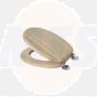 Croydex WL602376H Rutland Solid Wood Toilet Seat