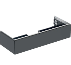 Geberit ONE cabinet for washbasin, with one drawer: Washbasin width=120cm, H=26.6cm, T=47cm, black / matt coated  505.075.00.8