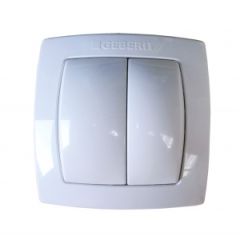 Dual Flush Pneumatic Hand Push Button A range of pneumatic flush buttons are available for use with Geberits range of Duofix WC frames and concealed cisterns. These stylish buttons, available in chrome and stainless steel, provide a minimalist alternative