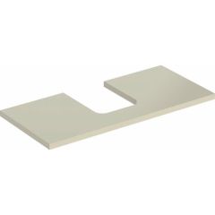 Geberit ONE washtop, central cut-out, for lay-on washbasin, bowl shape: B=105cm, H=3cm, T=47cm, sand grey / high-gloss coated  505.274.00.4