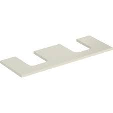 Geberit ONE washtop, double cut-out, for lay-on washbasin, bowl shape: B=135cm, H=3cm, T=47cm, sand grey / high-gloss coated  505.276.00.4