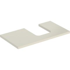 Geberit ONE washtop, right cut-out, for lay-on washbasin, bowl shape: B=90cm, H=3cm, T=47cm, sand grey / high-gloss coated  505.313.00.4