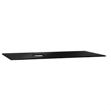 Vitra Origin Black Glass Top Countertop  Left With Siphon Hole  90 cm (Single Faucet Hole) 65714